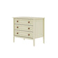 Manhattan Comfort Crown 31" Dresser In Glossy Off White With 3 Drawers