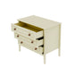 Manhattan Comfort Crown 31" Dresser In Glossy Off White With 3 Drawers