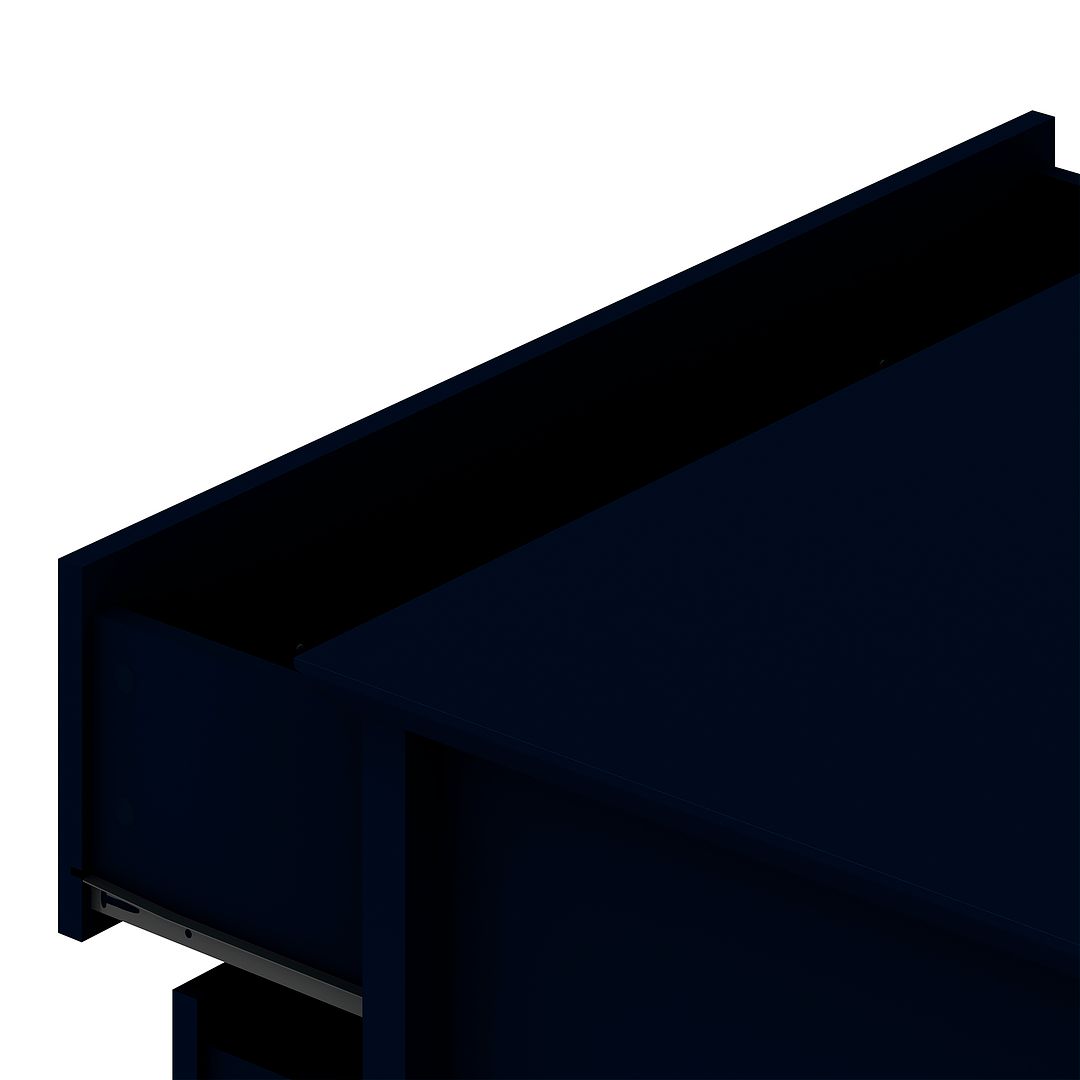 Manhattan Comfort Crown 31" Dresser In Glossy Tatiana Midnight Blue With 2 Drawers