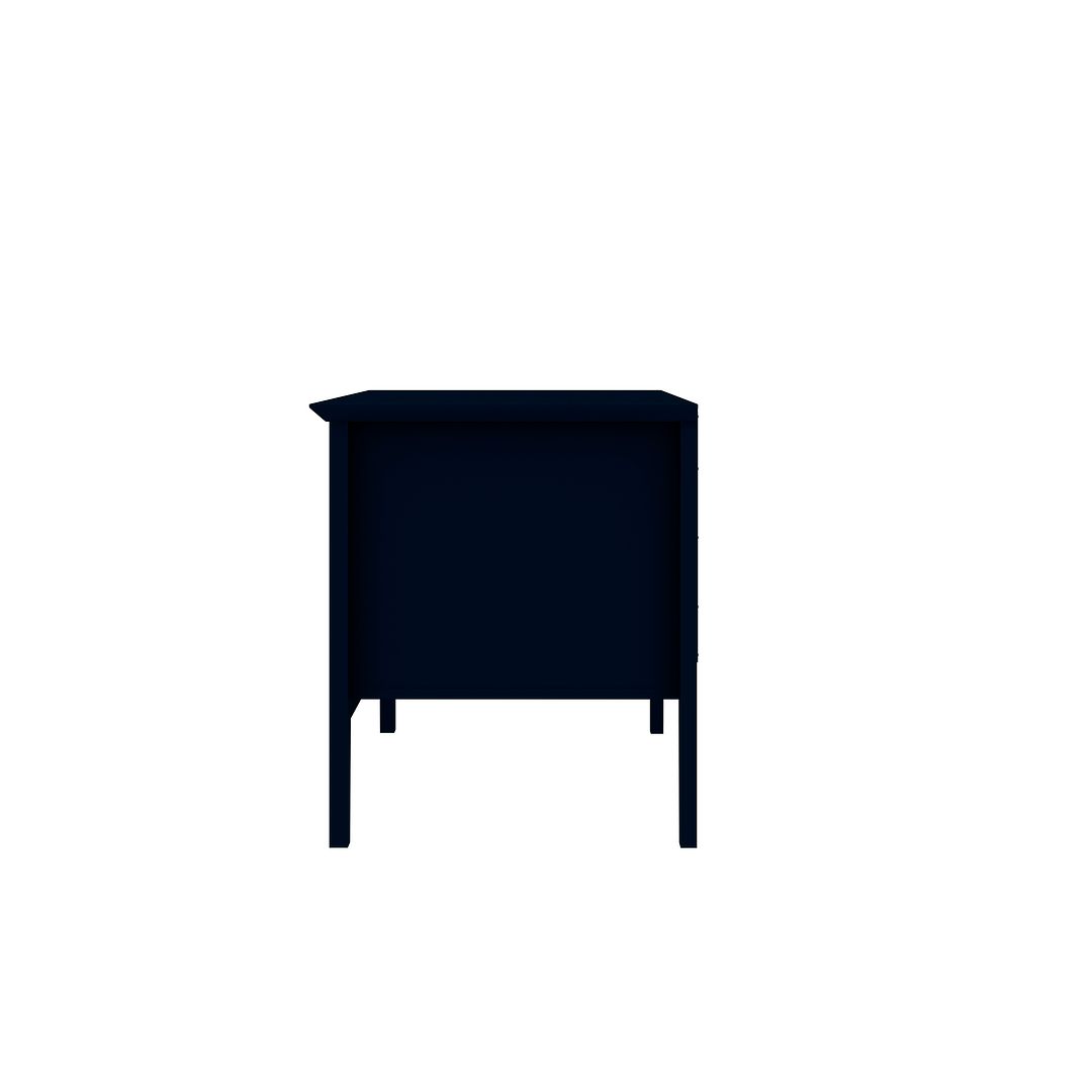 Manhattan Comfort Crown 31" Dresser In Glossy Tatiana Midnight Blue With 2 Drawers
