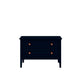Manhattan Comfort Crown 31" Dresser In Glossy Tatiana Midnight Blue With 2 Drawers