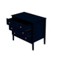 Manhattan Comfort Crown 31" Dresser In Glossy Tatiana Midnight Blue With 3 Drawers