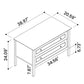 Manhattan Comfort Crown 31" Dresser In Glossy White With 2 Drawers