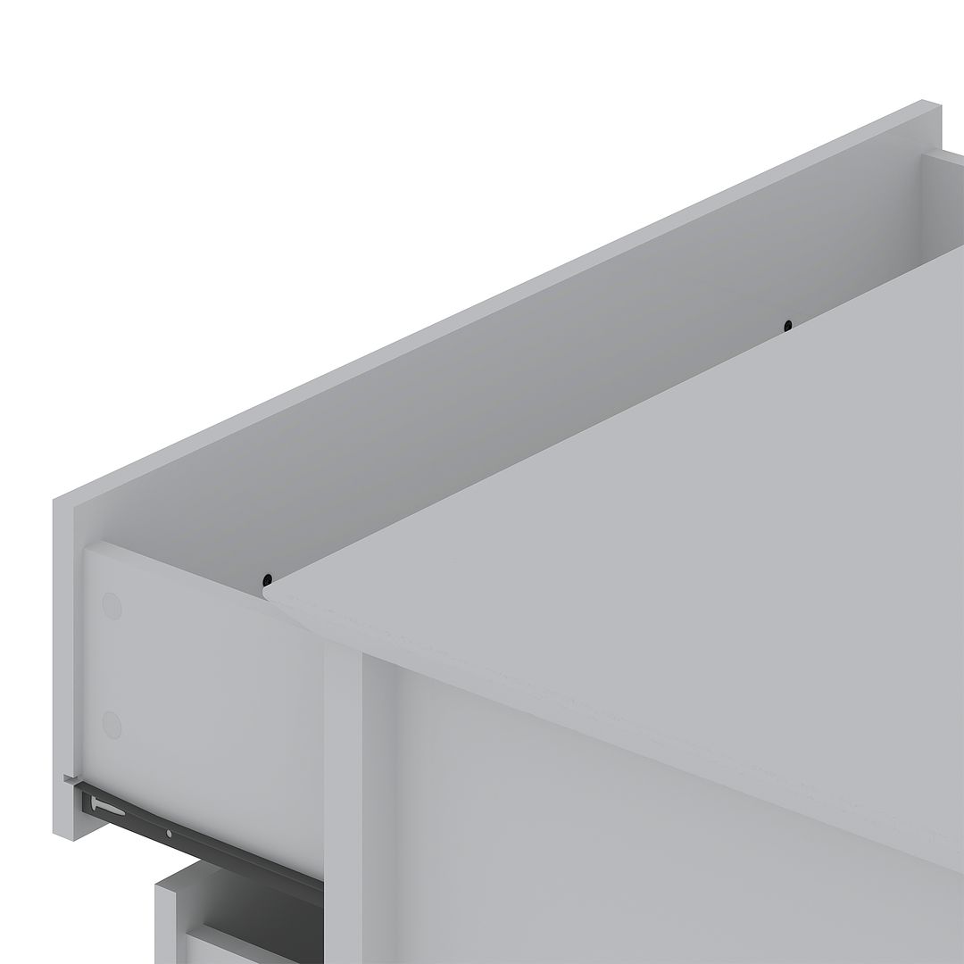 Manhattan Comfort Crown 31" Dresser In Glossy White With 2 Drawers