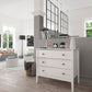 Manhattan Comfort Crown 31" Dresser In Glossy White With 3 Drawers