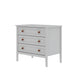 Manhattan Comfort Crown 31" Dresser In Glossy White With 3 Drawers