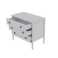 Manhattan Comfort Crown 31" Dresser In Glossy White With 3 Drawers