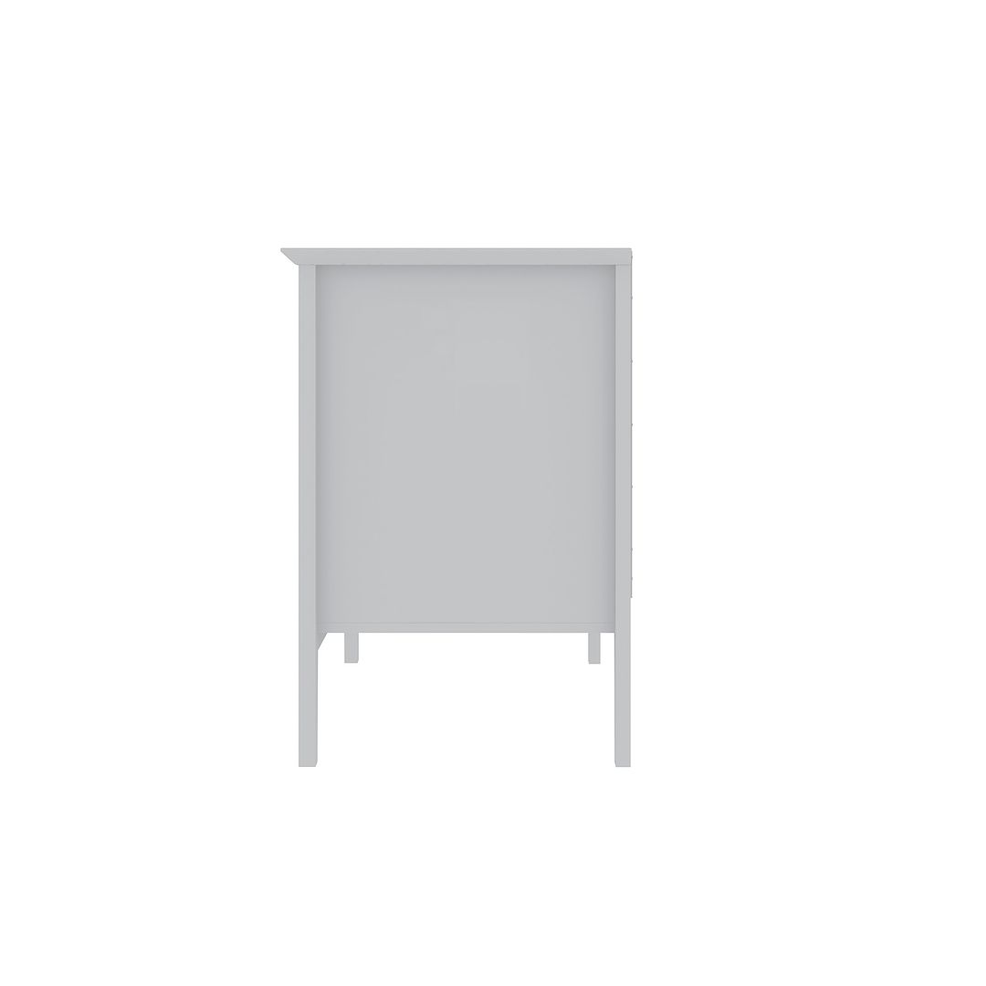 Manhattan Comfort Crown 31" Dresser In Glossy White With 3 Drawers
