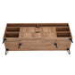 Manhattan Comfort DUMBO 63" Golden Brown Mid-Century Modern TV Stand With 6 Shelves & 2 Drawers