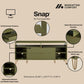 Manhattan Comfort DUMBO 63" Olive Green Mid-Century Modern TV Stand With 6 Shelves & 2 Drawers
