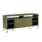Manhattan Comfort DUMBO 63" Olive Green Mid-Century Modern TV Stand With 6 Shelves & 2 Drawers