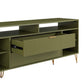 Manhattan Comfort DUMBO 63" Olive Green Mid-Century Modern TV Stand With 6 Shelves & 2 Drawers