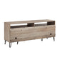 Manhattan Comfort DUMBO 63" Rustic Gray Mid-Century Modern TV Stand With 6 Shelves & 2 Drawers