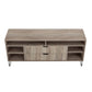Manhattan Comfort DUMBO 63" Rustic Gray Mid-Century Modern TV Stand With 6 Shelves & 2 Drawers