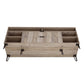 Manhattan Comfort DUMBO 63" Rustic Gray Mid-Century Modern TV Stand With 6 Shelves & 2 Drawers