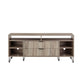Manhattan Comfort DUMBO 63" Rustic Gray Mid-Century Modern TV Stand With 6 Shelves & 2 Drawers