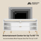 Manhattan Comfort DUMBO 63" White Mid-Century Modern TV Stand With 6 Shelves & 2 Drawers