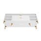 Manhattan Comfort DUMBO 63" White Mid-Century Modern TV Stand With 6 Shelves & 2 Drawers
