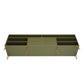 Manhattan Comfort DUMBO 85" Olive Green Mid-Century Modern TV Stand With 6 Shelves And 2 Drawers