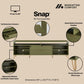 Manhattan Comfort DUMBO 85" Olive Green Mid-Century Modern TV Stand With 6 Shelves And 2 Drawers