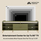 Manhattan Comfort DUMBO 85" Olive Green Mid-Century Modern TV Stand With 6 Shelves And 2 Drawers
