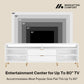 Manhattan Comfort DUMBO 85" White Mid-Century Modern TV Stand With 6 Shelves And 2 Drawers
