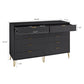 Manhattan Comfort DUMBO Black Modern 10-Drawer Double Tall Dresser