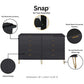 Manhattan Comfort DUMBO Black Modern 10-Drawer Double Tall Dresser