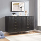 Manhattan Comfort DUMBO Black Modern 10-Drawer Double Tall Dresser