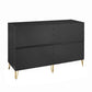 Manhattan Comfort DUMBO Black Modern 10-Drawer Double Tall Dresser