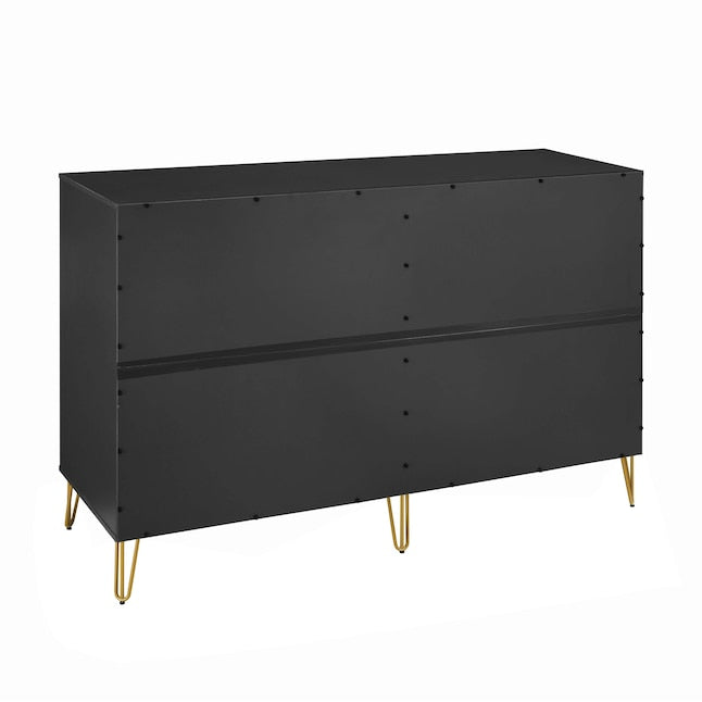 Manhattan Comfort DUMBO Black Modern 10-Drawer Double Tall Dresser