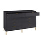 Manhattan Comfort DUMBO Black Modern 10-Drawer Double Tall Dresser