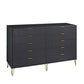 Manhattan Comfort DUMBO Black Modern 10-Drawer Double Tall Dresser