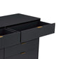 Manhattan Comfort DUMBO Black Modern 10-Drawer Double Tall Dresser