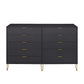Manhattan Comfort DUMBO Black Modern 10-Drawer Double Tall Dresser