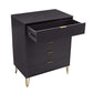 Manhattan Comfort DUMBO Black Modern 5-Drawer Tall Dresser