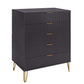 Manhattan Comfort DUMBO Black Modern 5-Drawer Tall Dresser