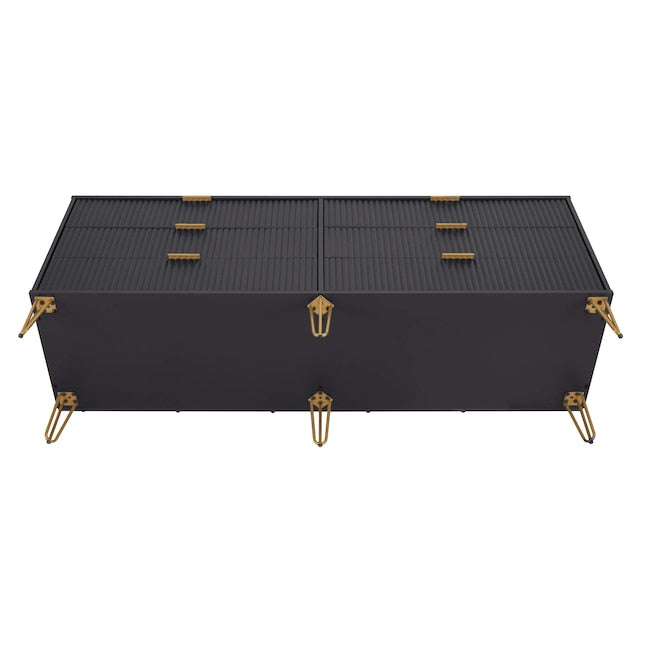 Manhattan Comfort DUMBO Black Modern 6-Drawer Double Low Dresser