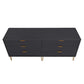 Manhattan Comfort DUMBO Black Modern 6-Drawer Double Low Dresser