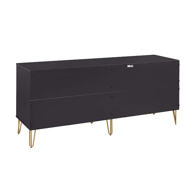 Manhattan Comfort DUMBO Black Modern 6-Drawer Double Low Dresser