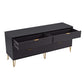 Manhattan Comfort DUMBO Black Modern 6-Drawer Double Low Dresser