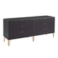 Manhattan Comfort DUMBO Black Modern 6-Drawer Double Low Dresser