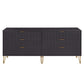 Manhattan Comfort DUMBO Black Modern 6-Drawer Double Low Dresser
