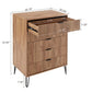 Manhattan Comfort DUMBO Golden Brown Modern 5-Drawer Tall Dresser