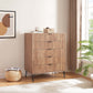 Manhattan Comfort DUMBO Golden Brown Modern 5-Drawer Tall Dresser