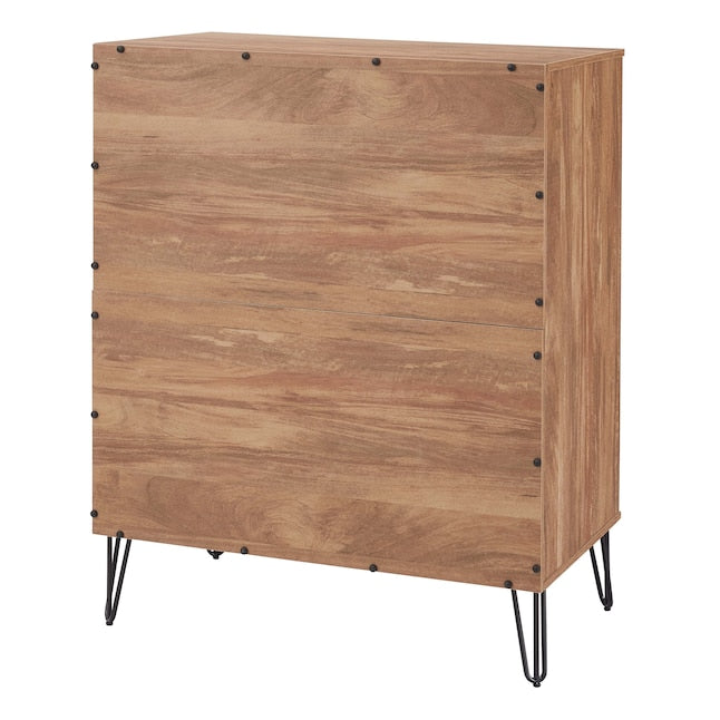 Manhattan Comfort DUMBO Golden Brown Modern 5-Drawer Tall Dresser