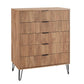 Manhattan Comfort DUMBO Golden Brown Modern 5-Drawer Tall Dresser