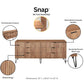 Manhattan Comfort DUMBO Golden Brown Modern 6-Drawer Double Low Dresser