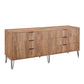 Manhattan Comfort DUMBO Golden Brown Modern 6-Drawer Double Low Dresser