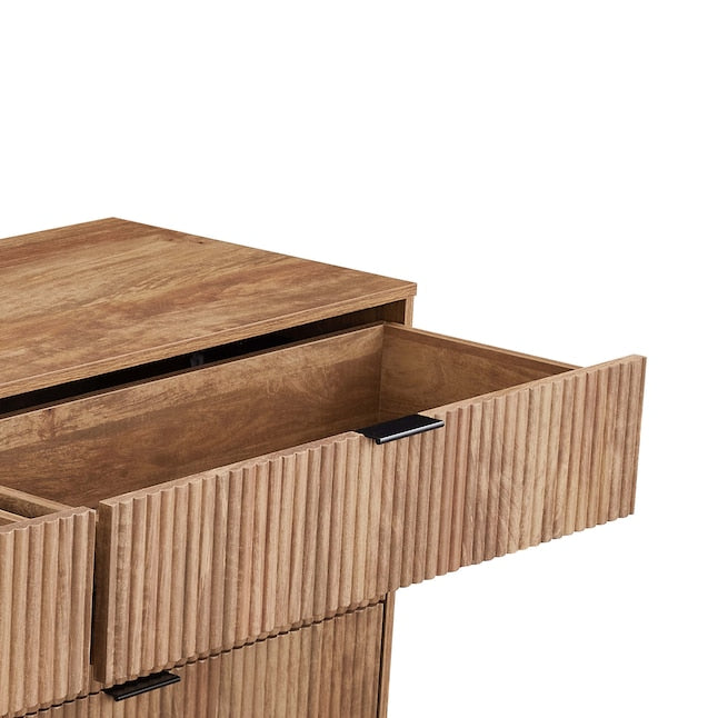 Manhattan Comfort DUMBO Golden Brown Modern 6-Drawer Double Low Dresser